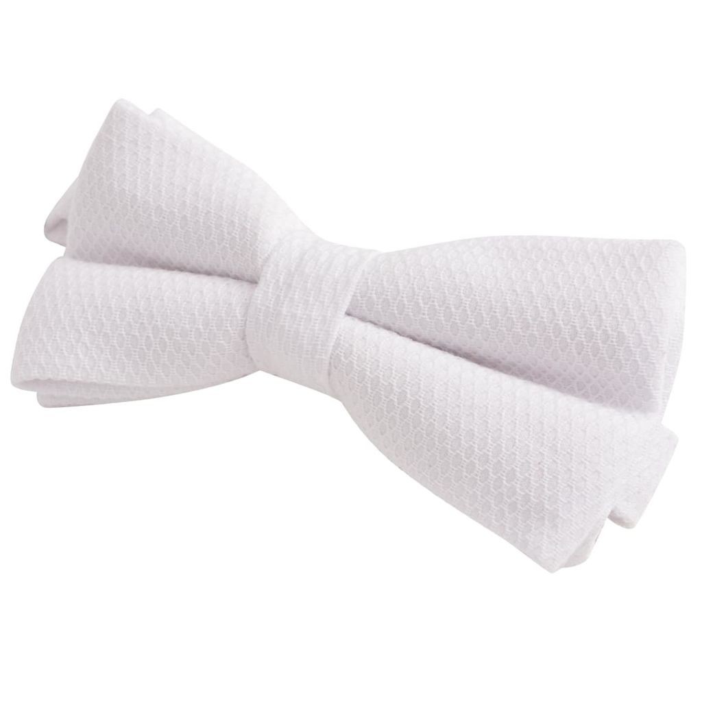 Mens White Tie Vest and Bow Tie Set Large